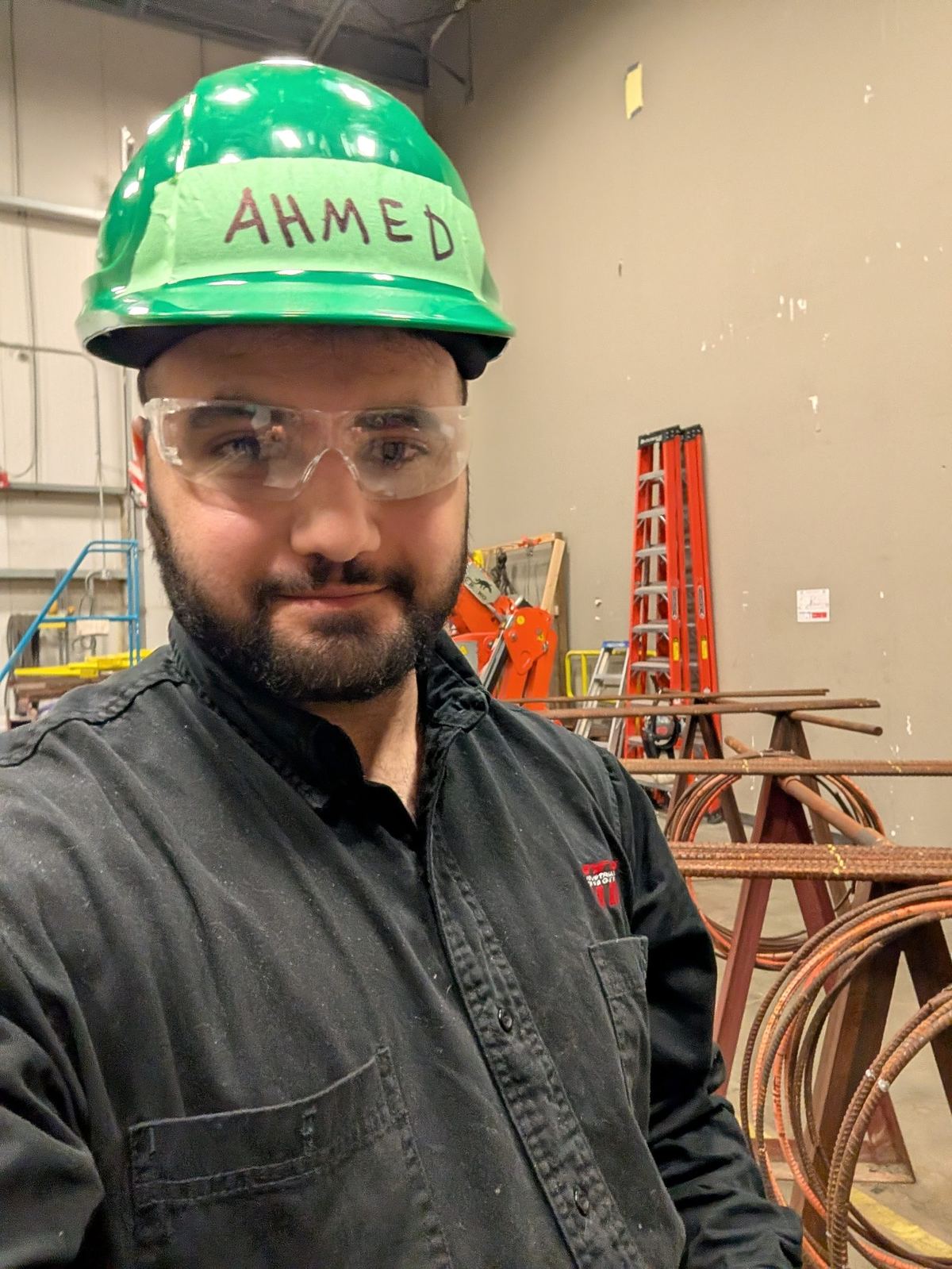 Reinforcing Ironworker pre-apprentice training in the Local 720 rebar shop, Edmonton.
